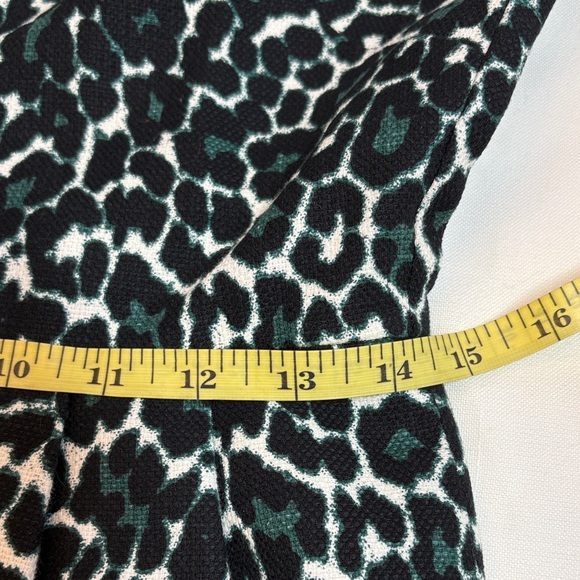 J Cew Black, Green, and White Leopard Print Sleeveless Sheath Dress, 2 - Picture 7 of 11